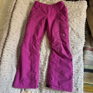 Burton Dryride Girls M 10/12 Snowboard Pants Magenta Purple Room To Grow Cargo